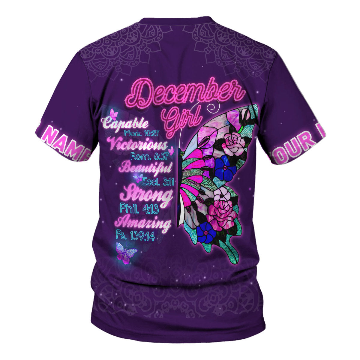 Customspig Personalized Tops December Girl All Over Printed