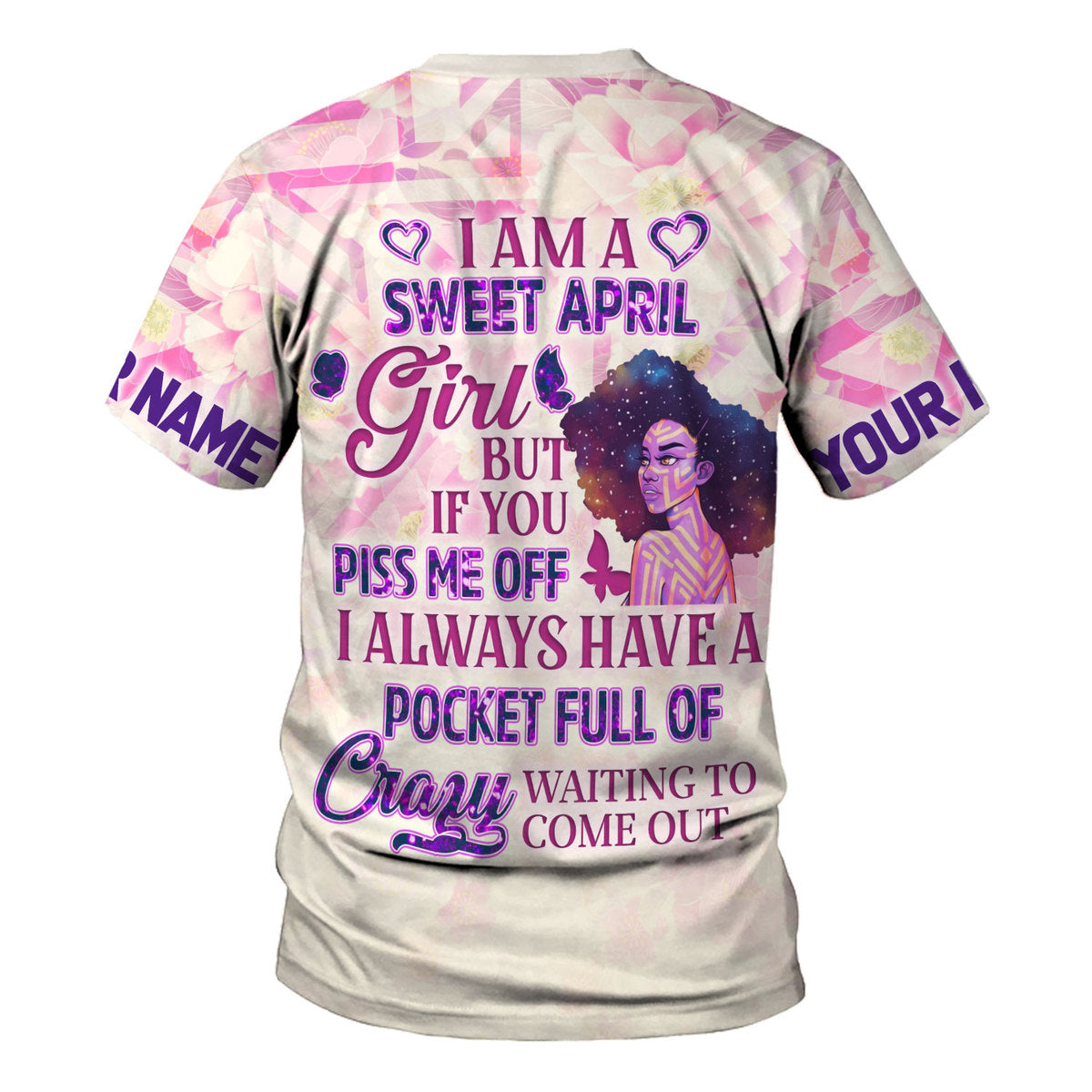 CustomsPig Personalized Tops April Girl All Over Printed