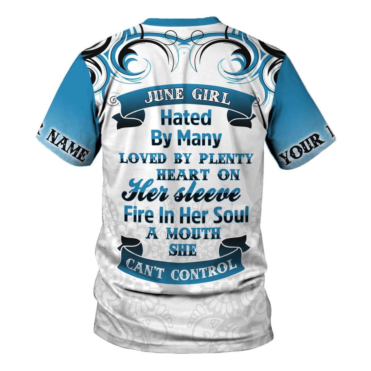 CustomsPig Personalized Tops June Girl All Over Printed
