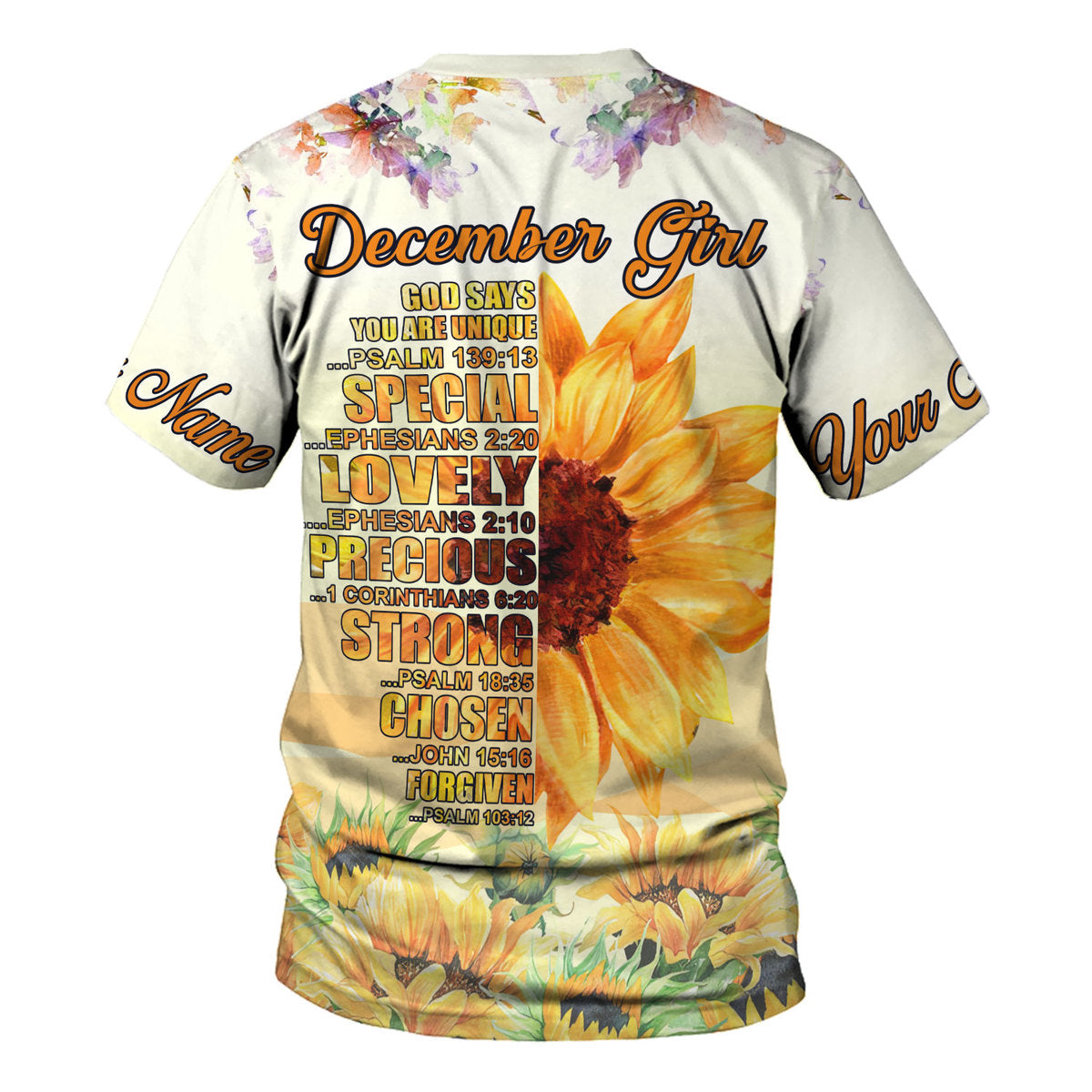 Customspig Personalized Tops December Girl All Over Printed