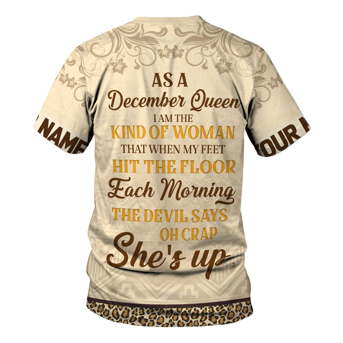 CustomsPig Personalized T-Shirt December Girl All Over Printed