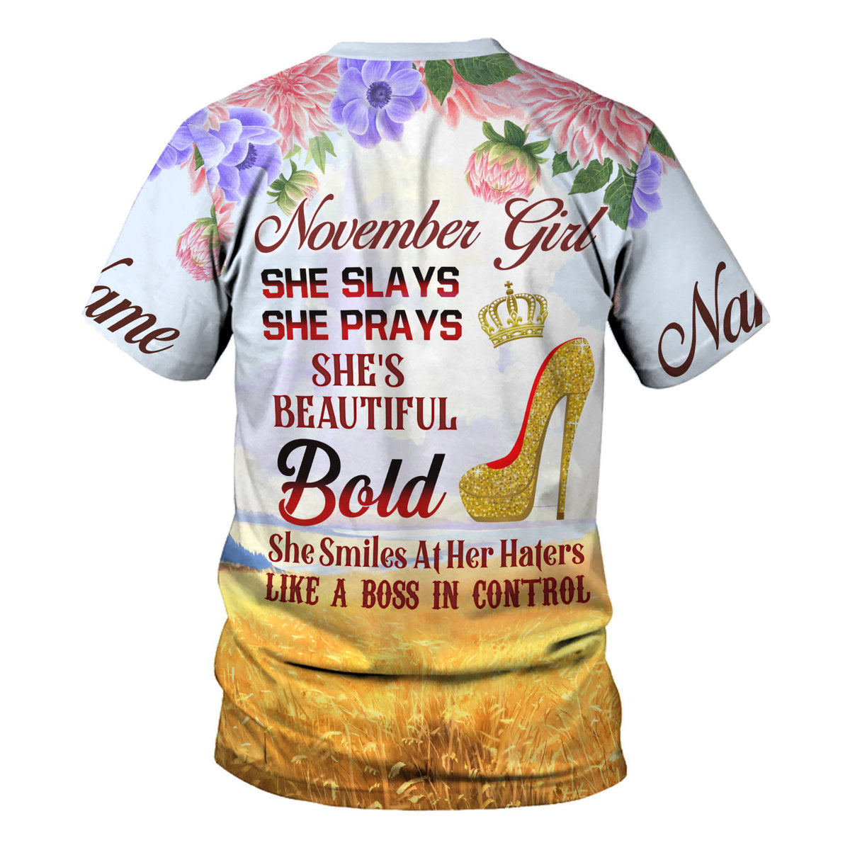 CustomsPig Personalized Tops November Girl All Over Printed