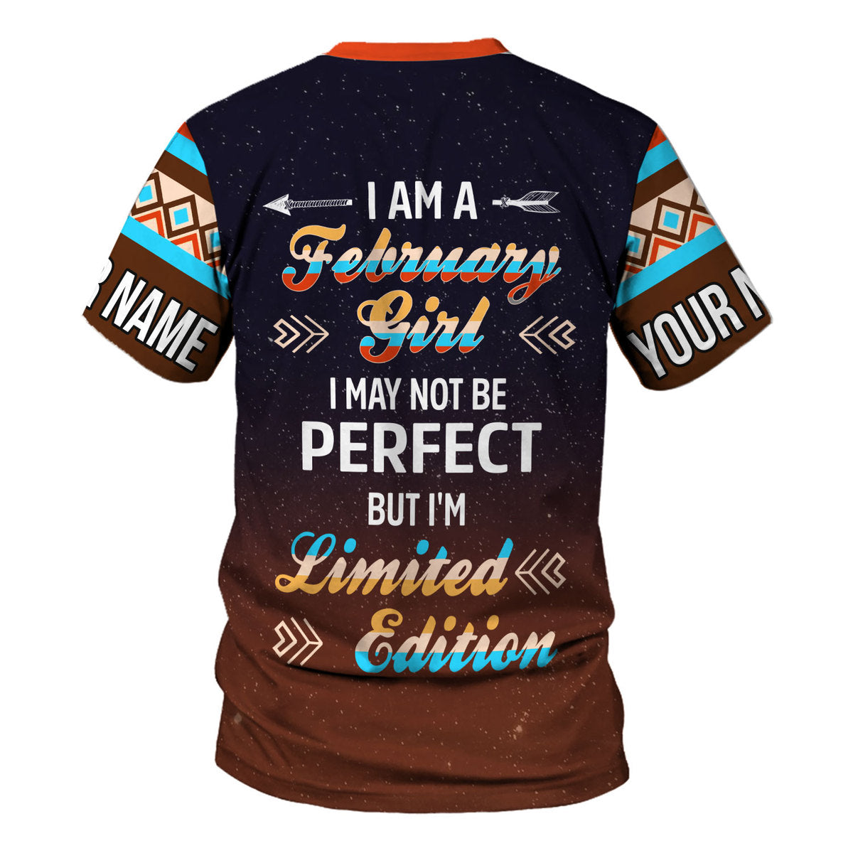 CustomsPig Personalized T-Shirt February Girl All Over Printed