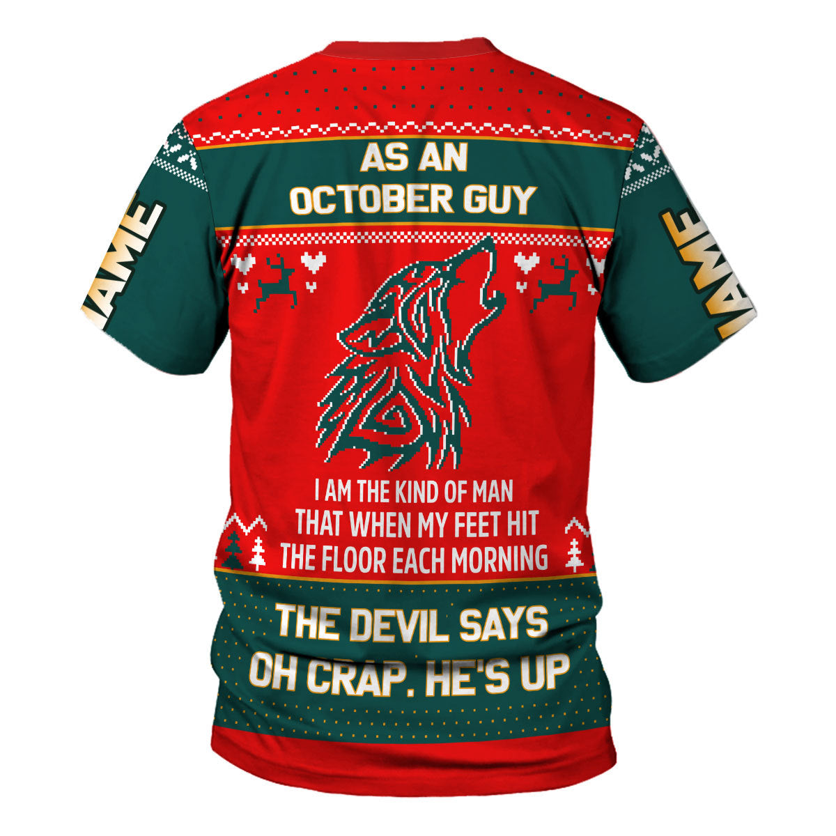 CustomsPig Personalized Tops October Guy All Over Printed