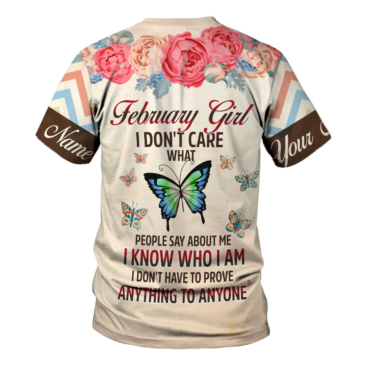 CustomsPig Personalized T-Shirt February Girl All Over Printed