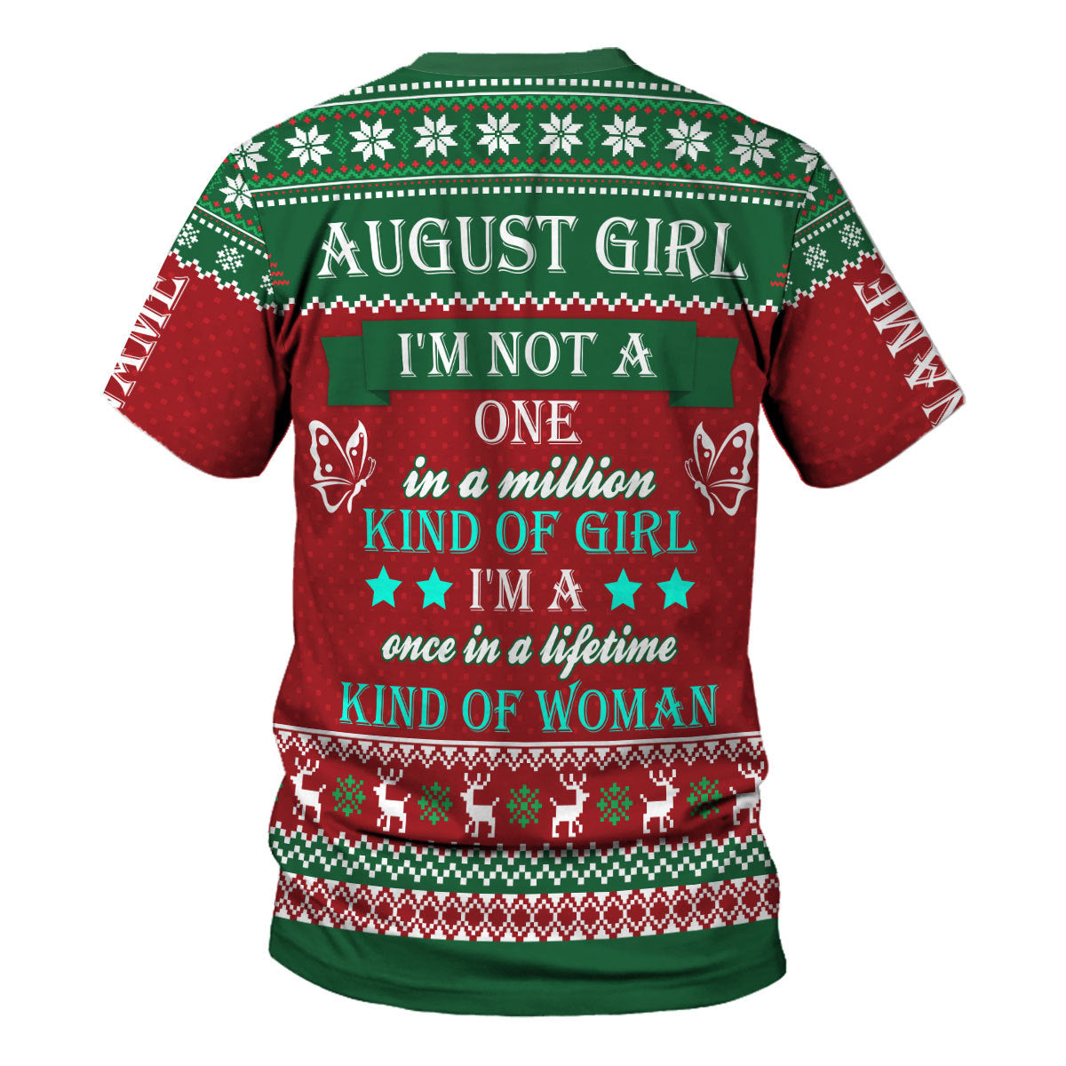 CustomsPig Personalized T-Shirt August Girl All Over Printed