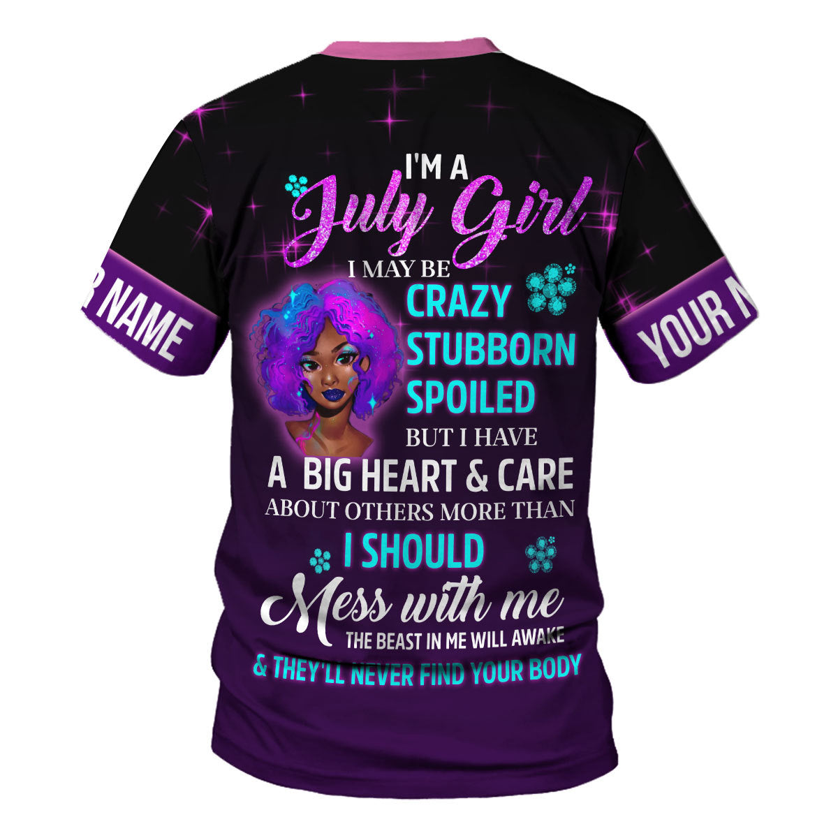 CustomsPig Personalized T-Shirt Queen Was Born In July All Over Printed