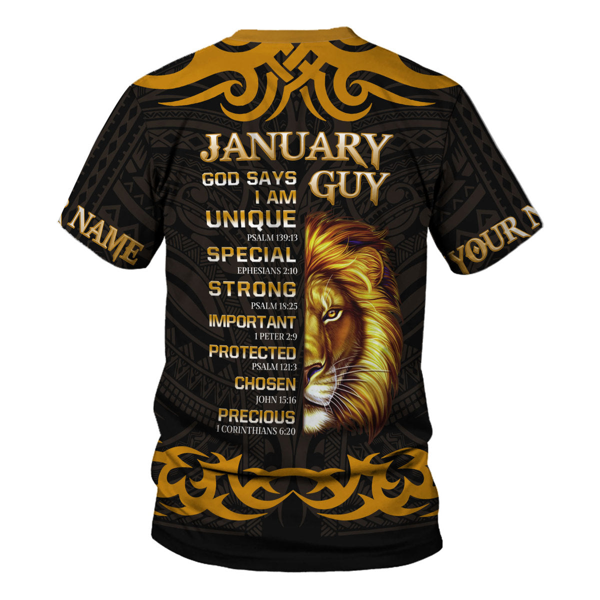 CustomsPig Personalized T-Shirt January King All Over Printed