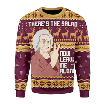 Customspig Christmas Sweater There’s The Salad Now Leave Me Alone 3D Apparel