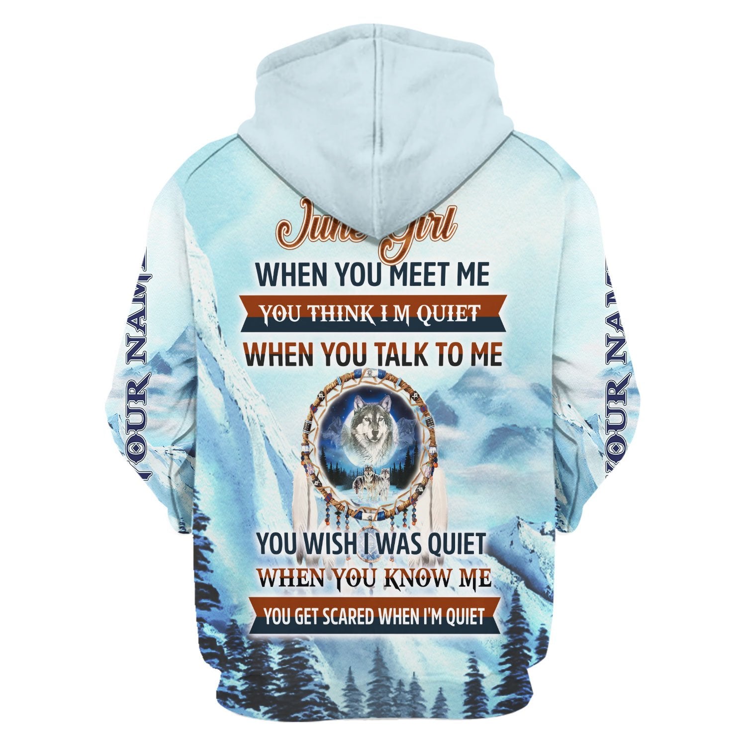 Personalized Tracksuit I Am A June Girl All Over Printed