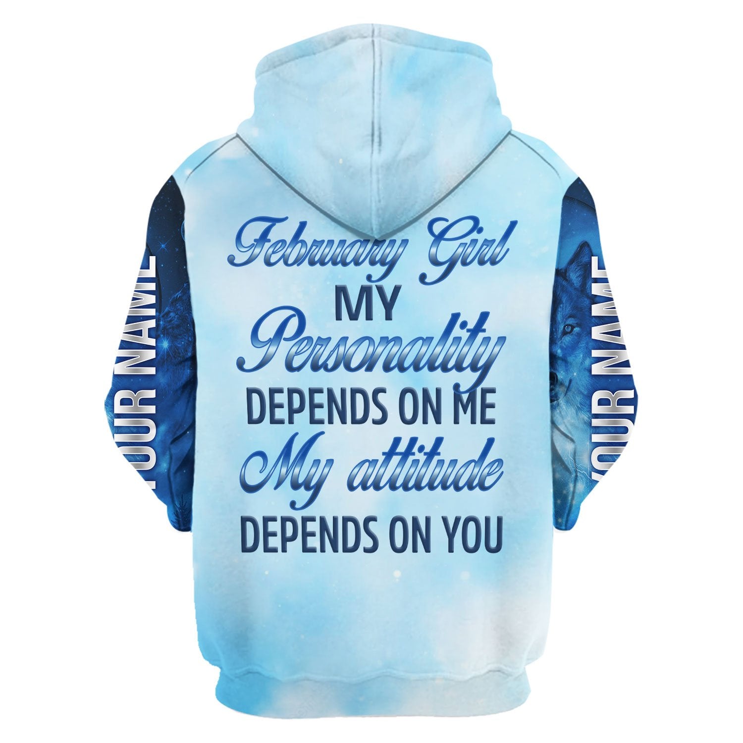 Personalized Tracksuit February Girl All Over Printed