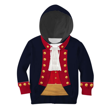 John Paul Jones Revolutionary War Uniform Kid Hoodie