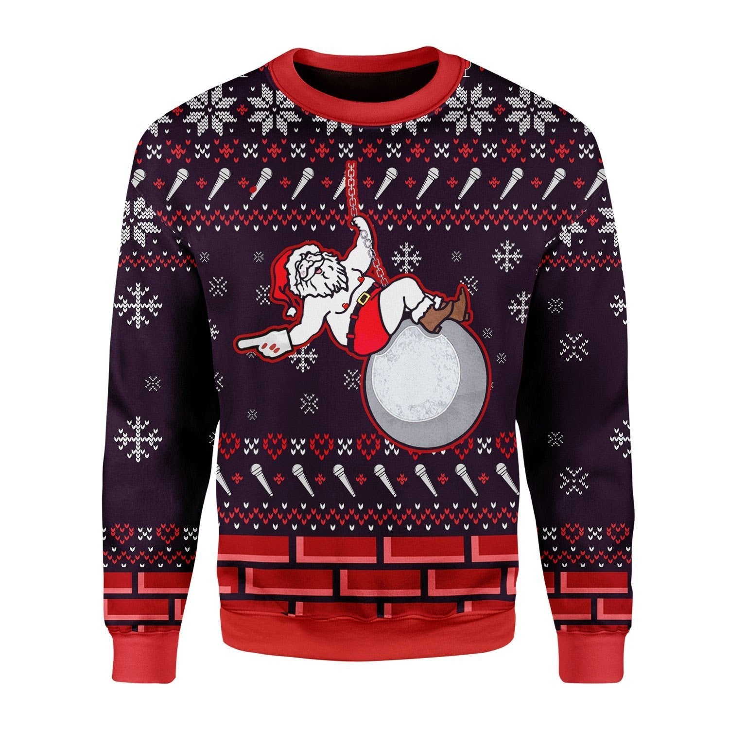 Gearhomies Christmas Unisex Sweater Miley Cyrus Ugly Christmas 3D Apparel