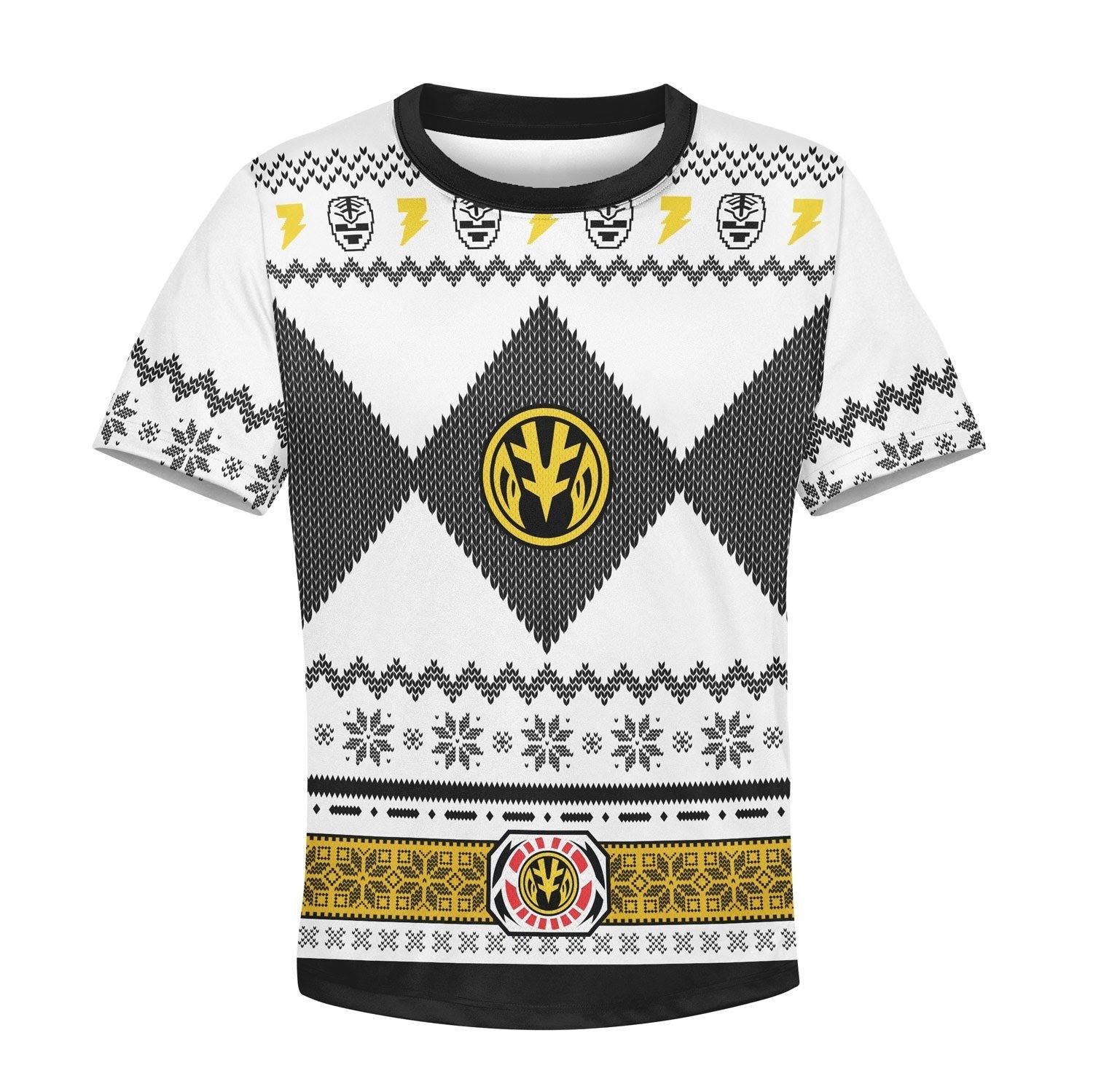 HumansBold White Power Rangers Kid T-Shirt