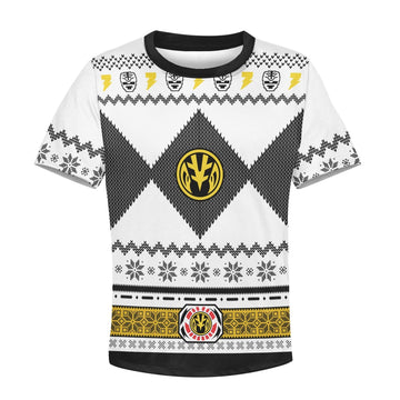 HumansBold White Power Rangers Kid T-Shirt