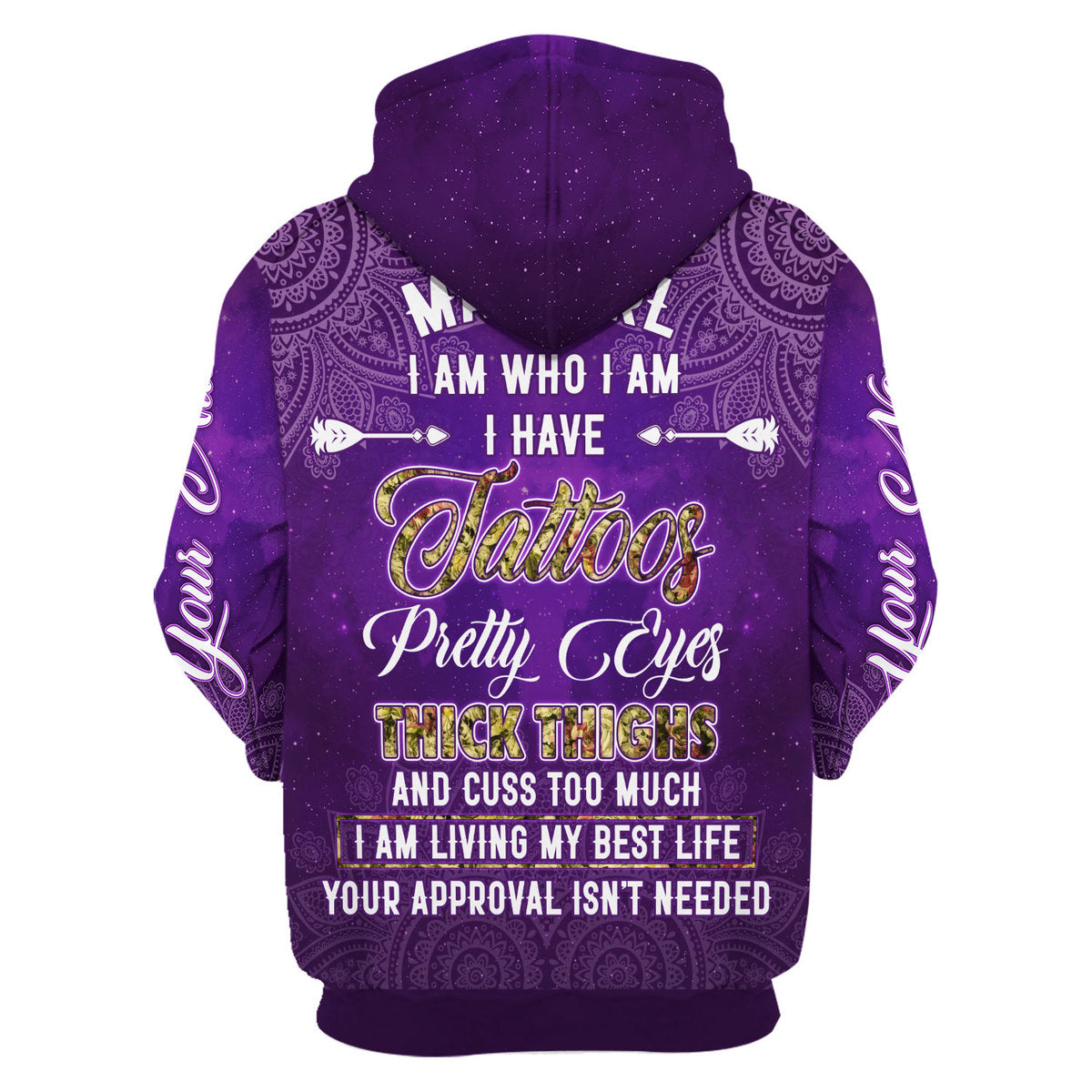 CustomsPig Personalized Hoodie May Girl I Have Tattoos All Over Printed