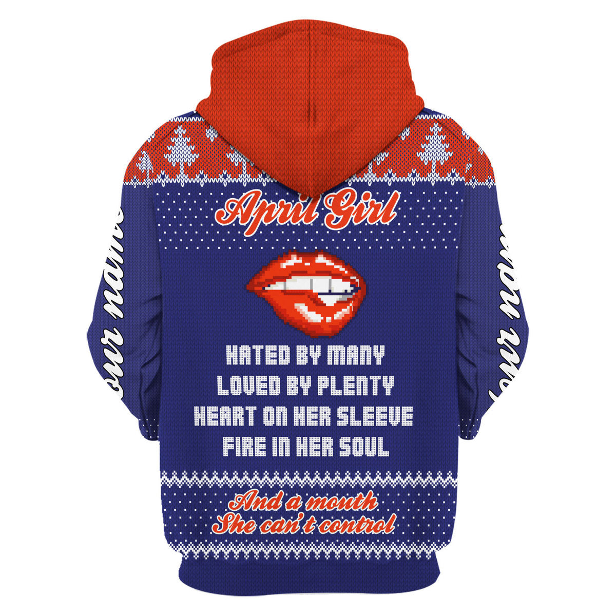 CustomsPig Personalized Zip Hoodie April Girl All Over Printed