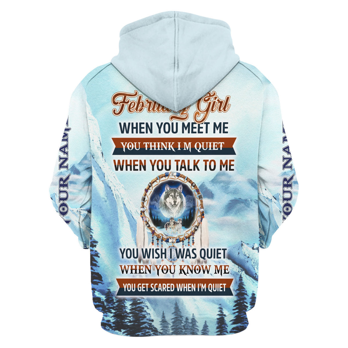 CustomsPig Personalized Tops I Am A February Girl All Over Printed