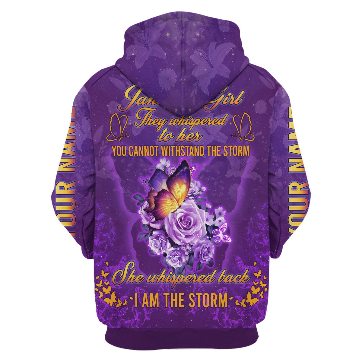 CustomsPig Personalized Zip Hoodie January Girl All Over Printed