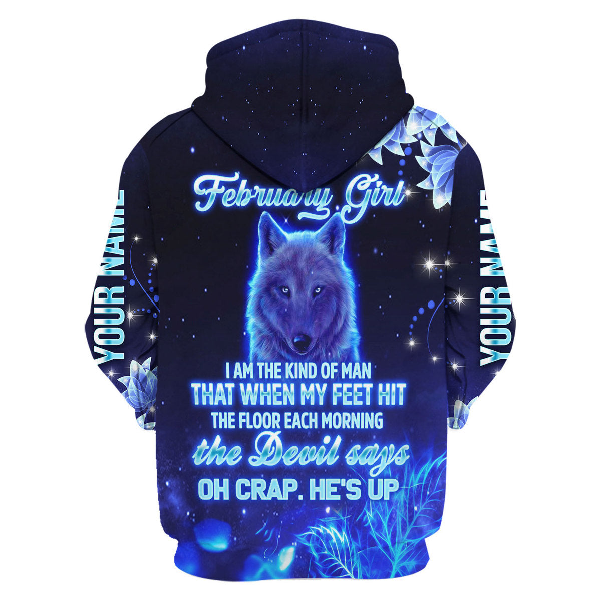 CustomsPig Personalized Tops February Girl All Over Printed