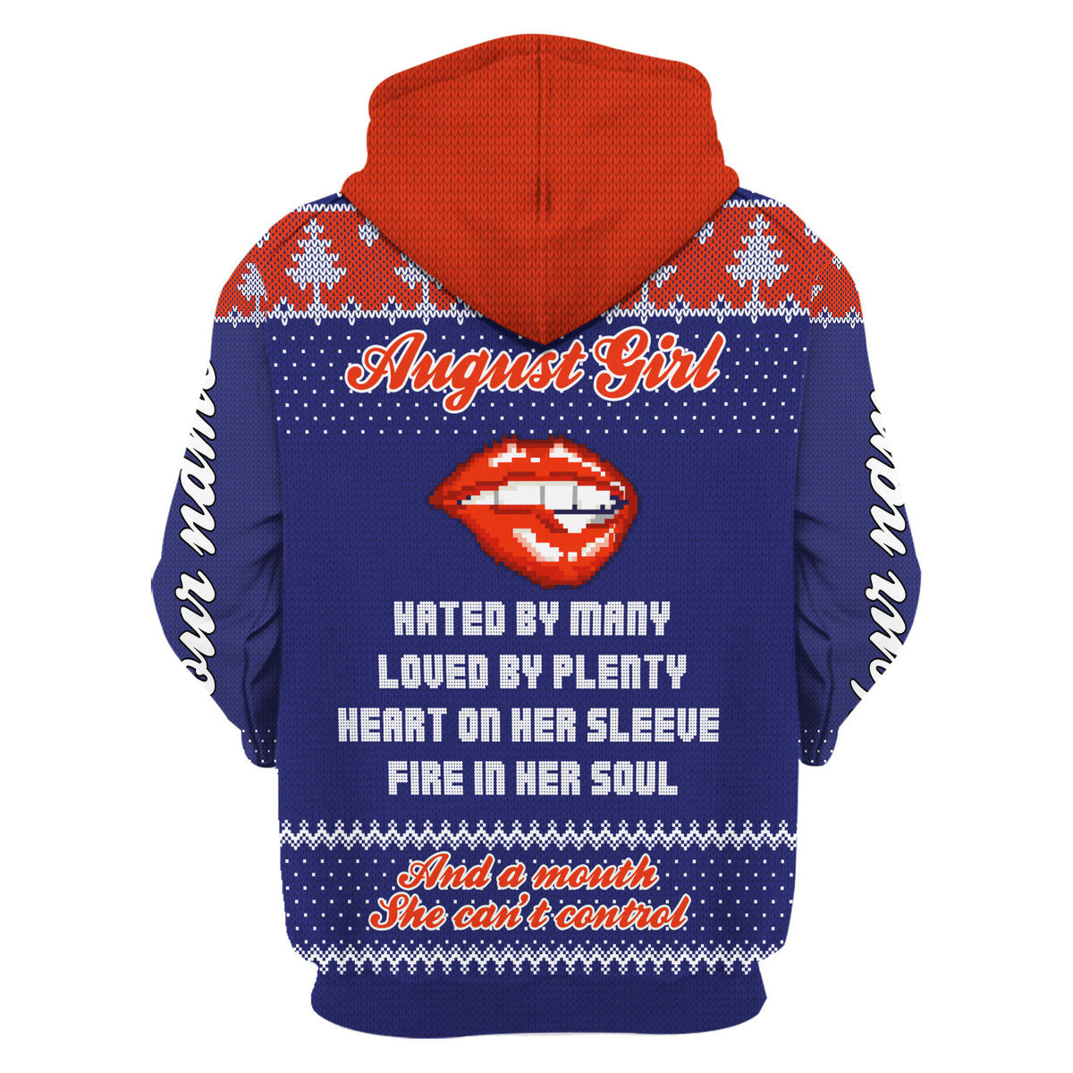 CustomsPig Personalized Zip Hoodie Personalized Tops August Girl All Over Printed