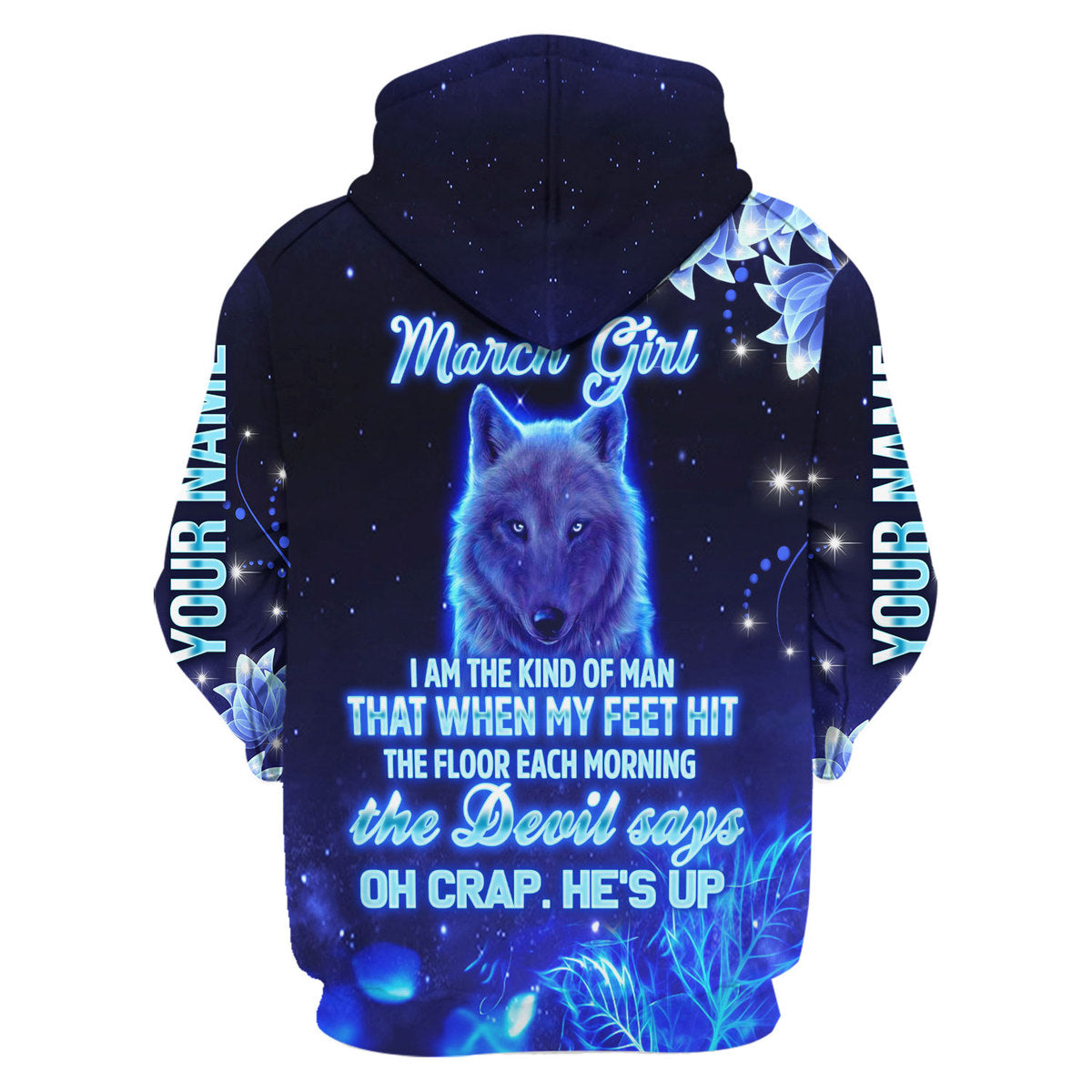 CustomsPig Personalized Hoodie March Girl All Over Printed