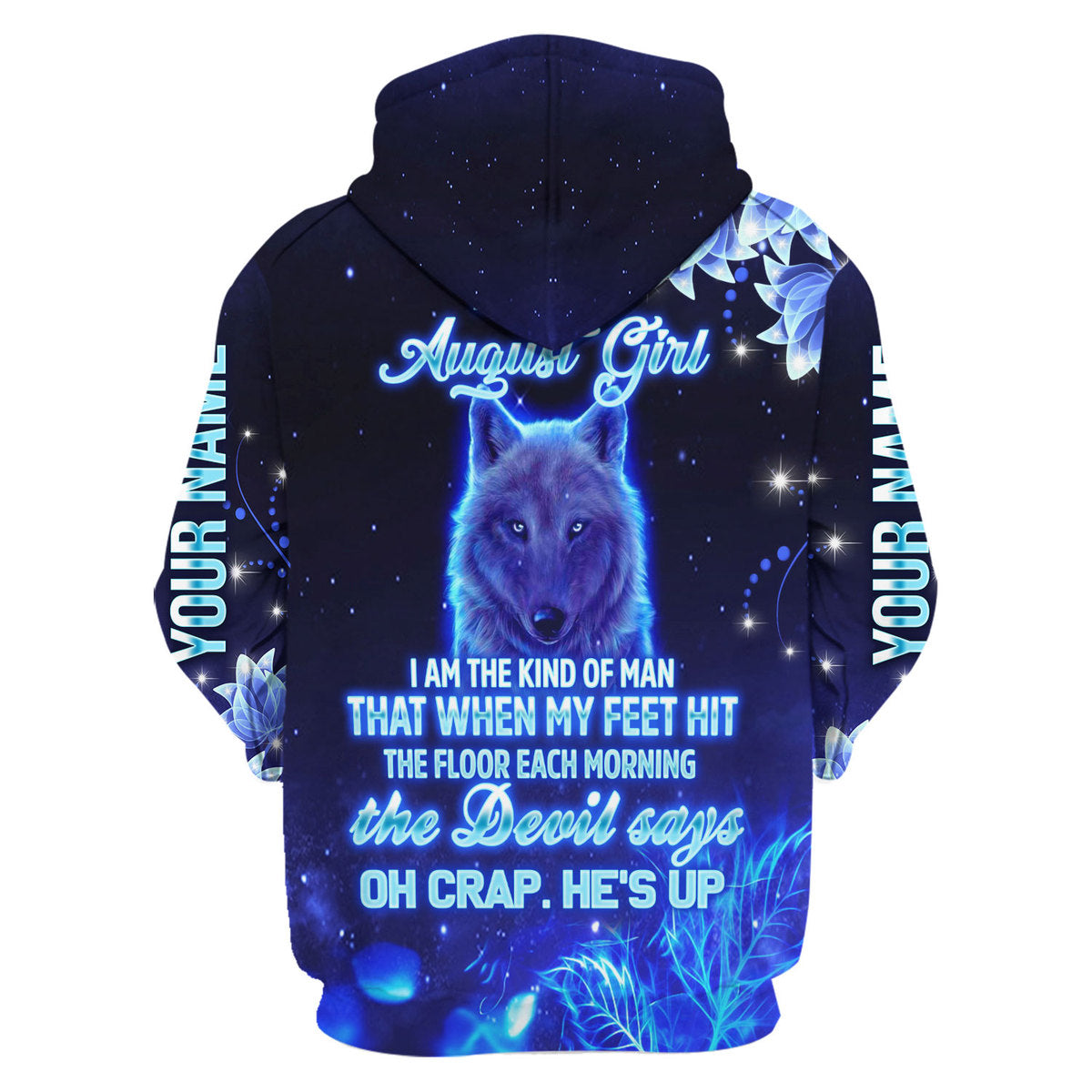 CustomsPig Personalized Hoodie August Girl All Over Printed