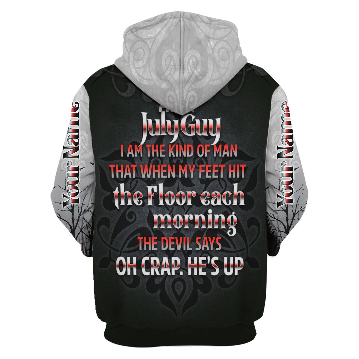 CustomsPig Personalized Zip Hoodie July Guy All Over Printed