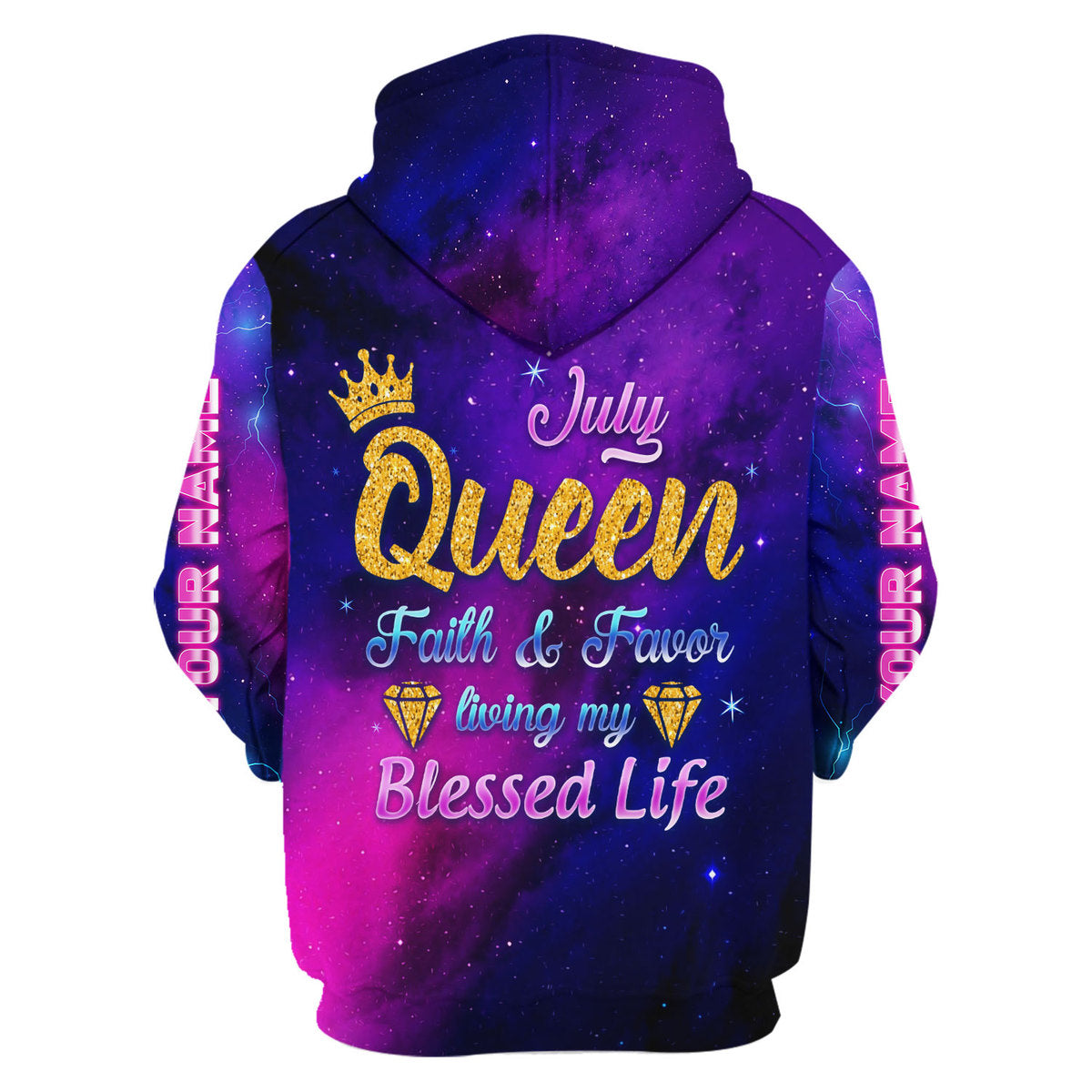 CustomsPig Personalized Hoodie July Queen All Over Printed
