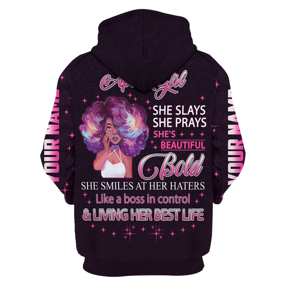 CustomsPig Personalized Tops April Girl She's Beautiful Bold All Over Printed