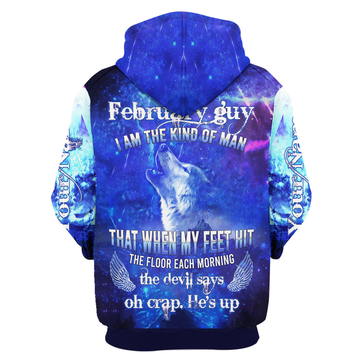 CustomsPig Personalized Hoodie February Guy He's Up All Over Printed