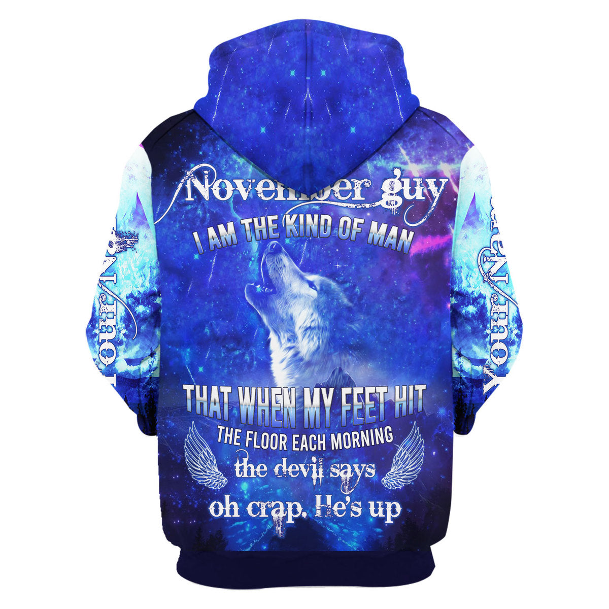 CustomsPig Personalized Zip Hoodie November Guy All Over Printed