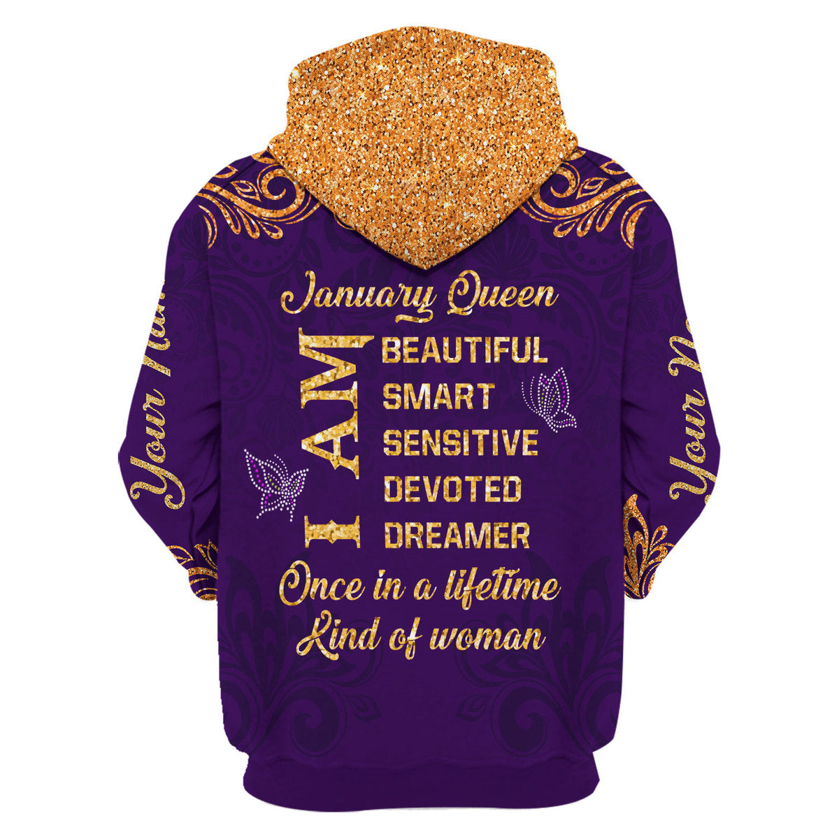 CustomsPig Personalized Tops January Queen All Over Printed