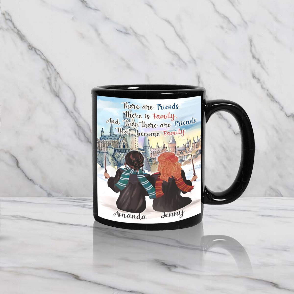 There Are Friends That Become Family - Custom Mug