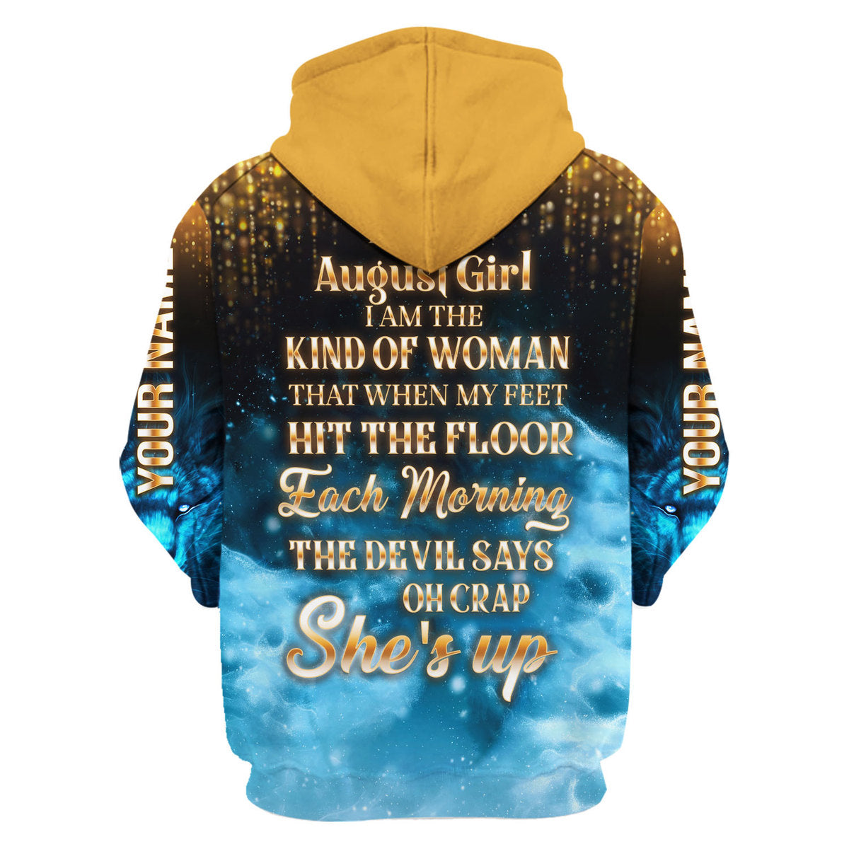 CustomsPig Personalized Zip Hoodie As An August Girl She's Up All Over Printed