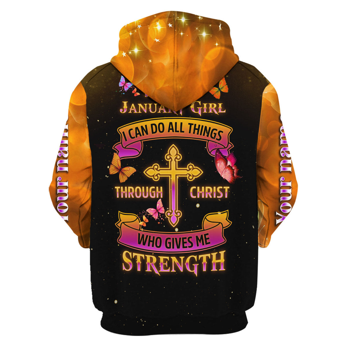 CustomsPig Personalized Zip Hoodie I Am A January Girl All Over Printed