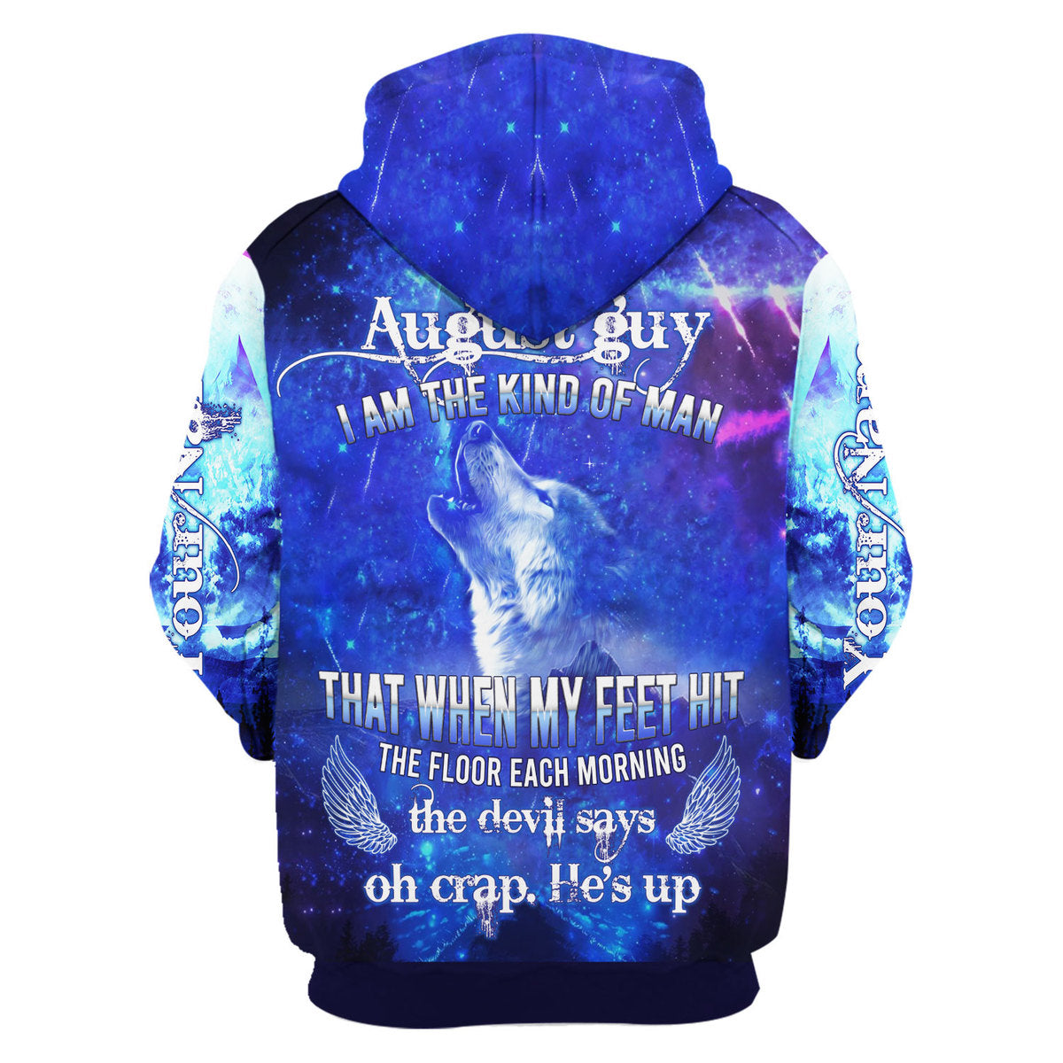 CustomsPig Personalized Hoodie August Guy He's Up All Over Printed