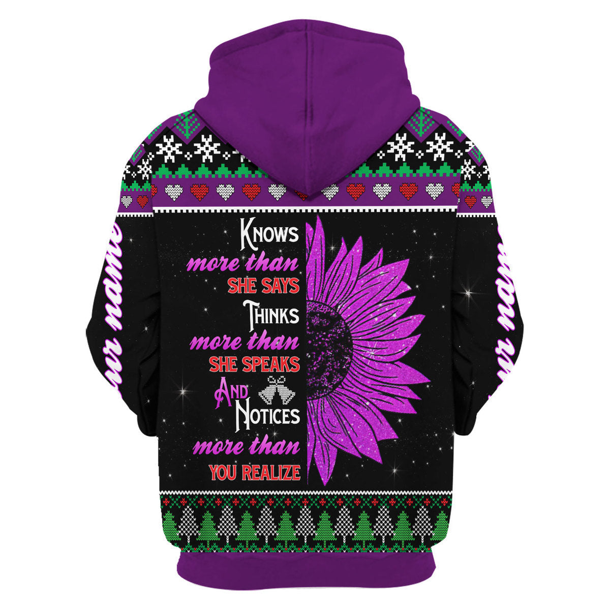 CustomsPig Personalized Zip Hoodie December Girl All Over Printed