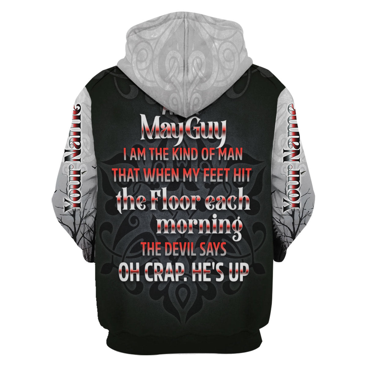 CustomsPig Personalized Zip Hoodie May Guy All Over Printed