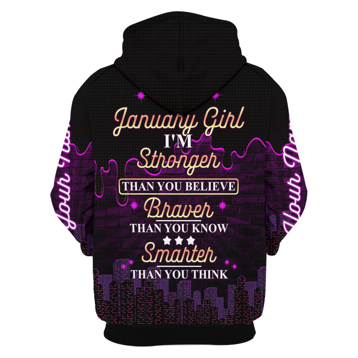 CustomsPig Personalized Hoodie I'm A January Girl All Over Printed
