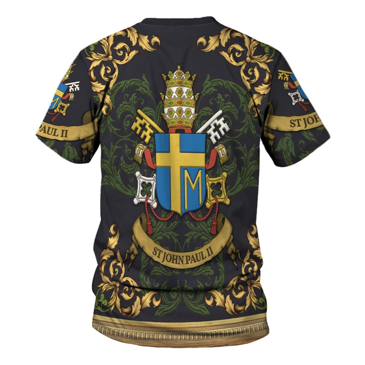 Customspig Tops Pullover Sweatshirt Pope John Paul II Coat Of Arms 3D Apparel
