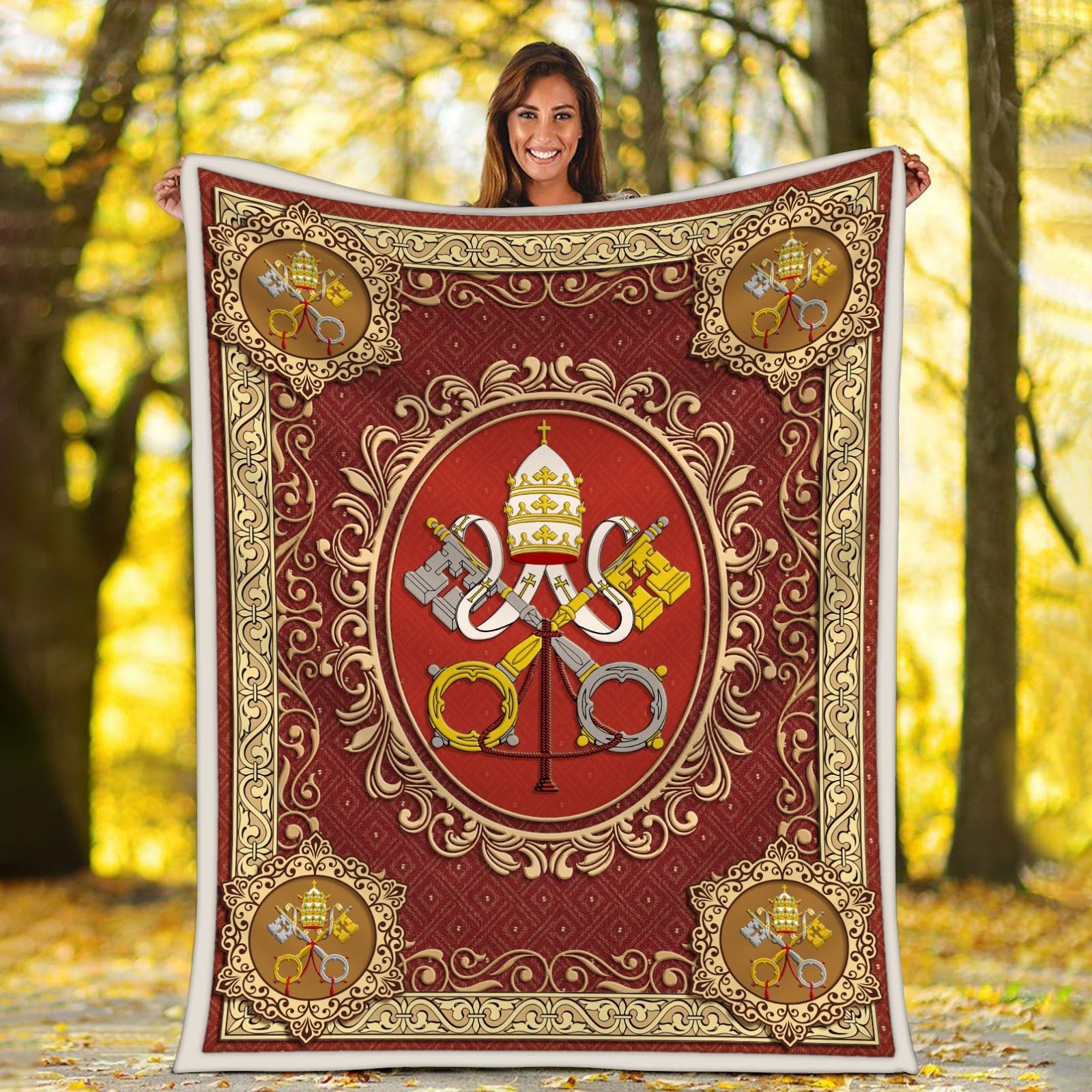 Coats Of Arms Of The Holy See and Vatican City Blanket