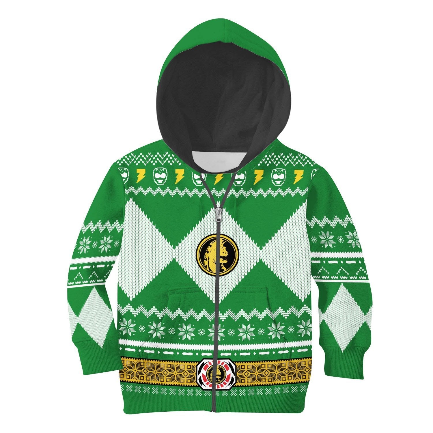 Gearhomies Kid Zip Hoodie Kid Green Mighty