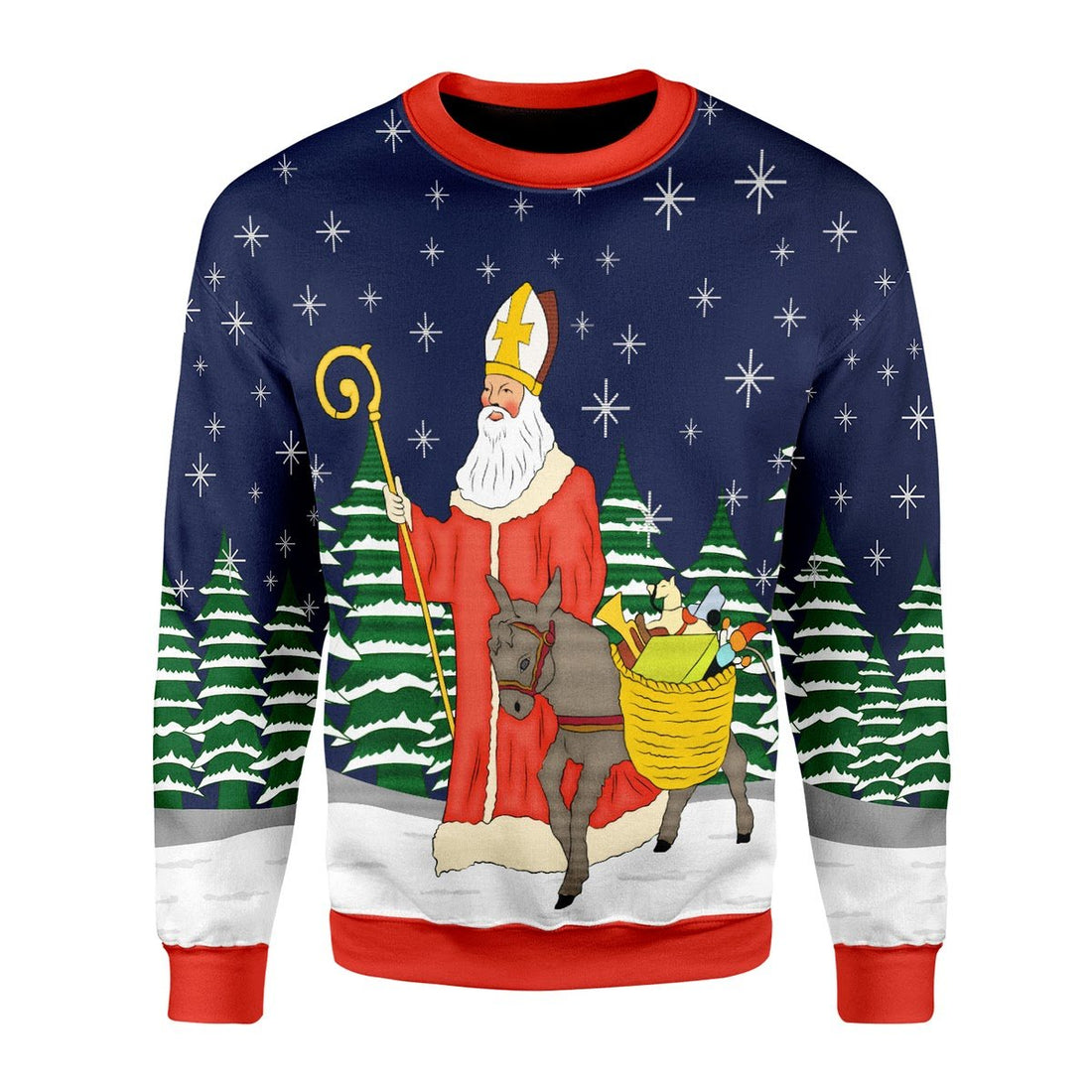 Gearhomies Christmas Unisex Sweater Saint Nicholas 3D Apparel