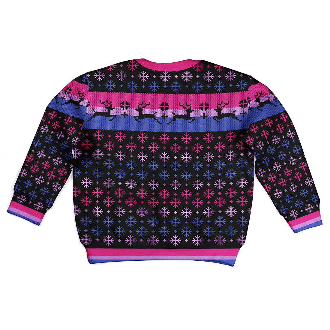 Customspig Kid Christmas Sweater Bisexual Pride Flag 3D Apparel