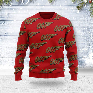 Customspig Ugly Christmas Sweater 007 Detective 3D Apparel