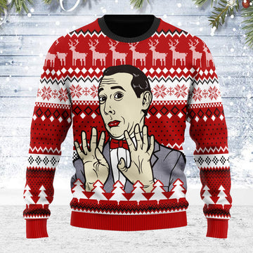 Customspig Ugly Christmas Sweater Pee Wee Herman 3D Apparel