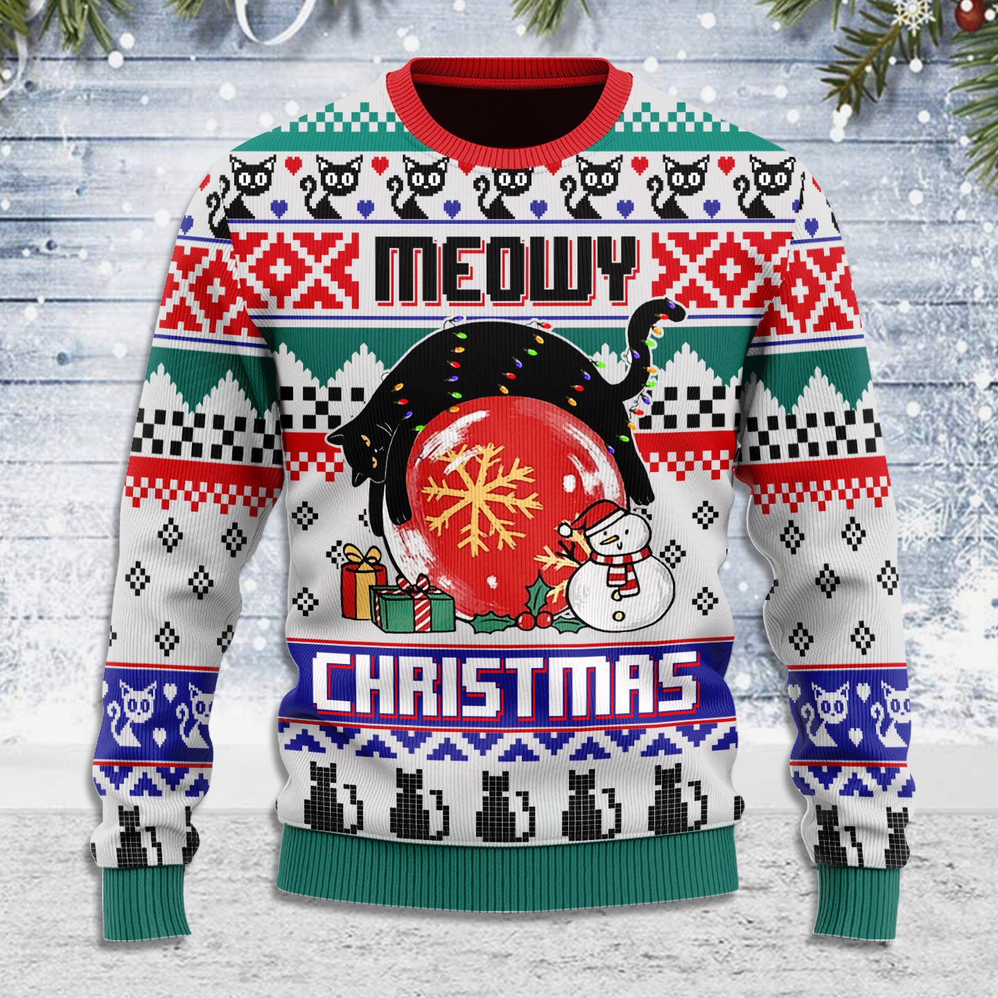 Customspig Ugly Christmas Sweater Meoy Christmas 3D Apparel
