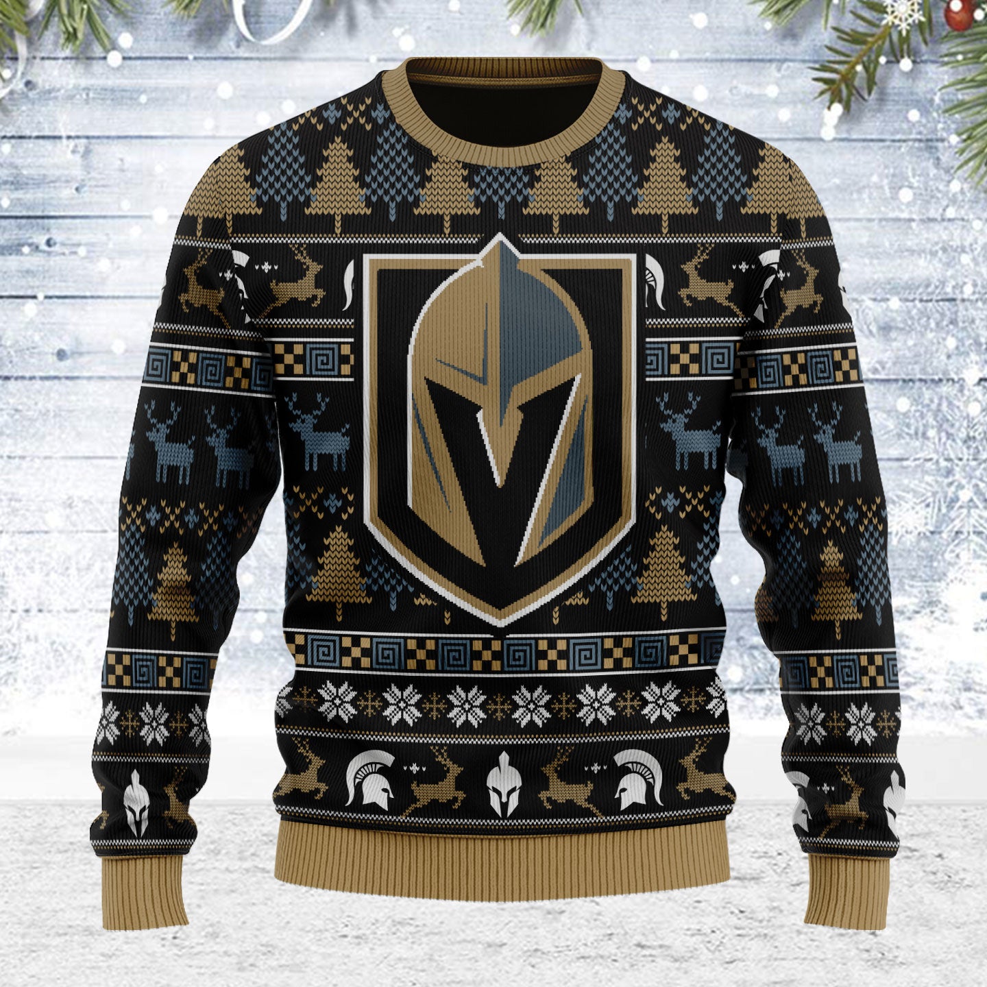 Customspig Ugly Christmas Sweater Spartan Army 3D Apparel