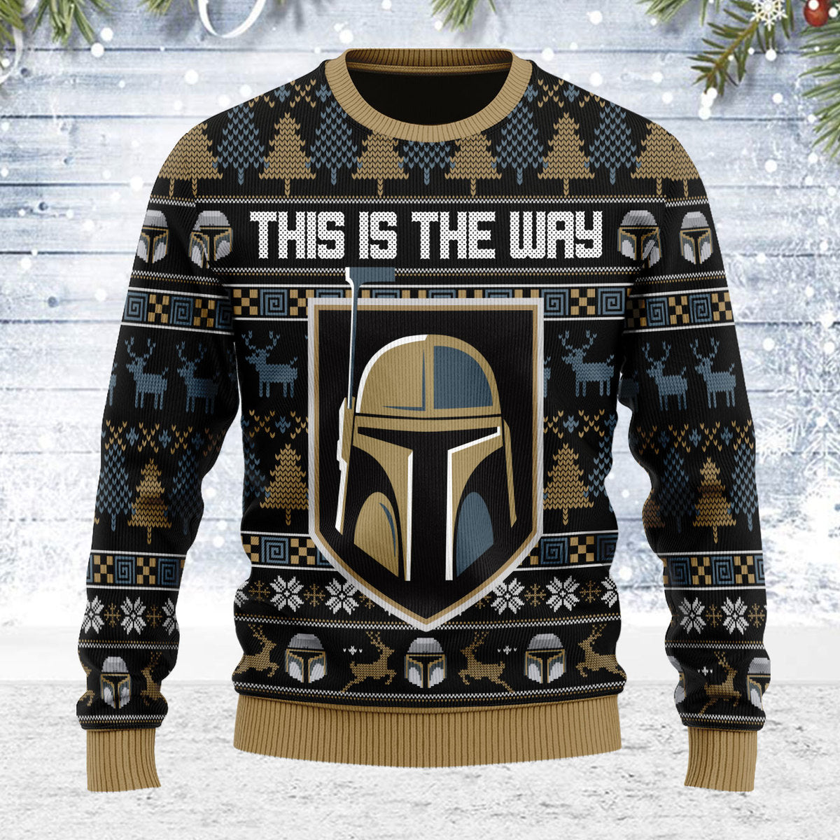 Customspig Ugly Christmas Sweater This Is The Way Golden Knights 3D Apparel